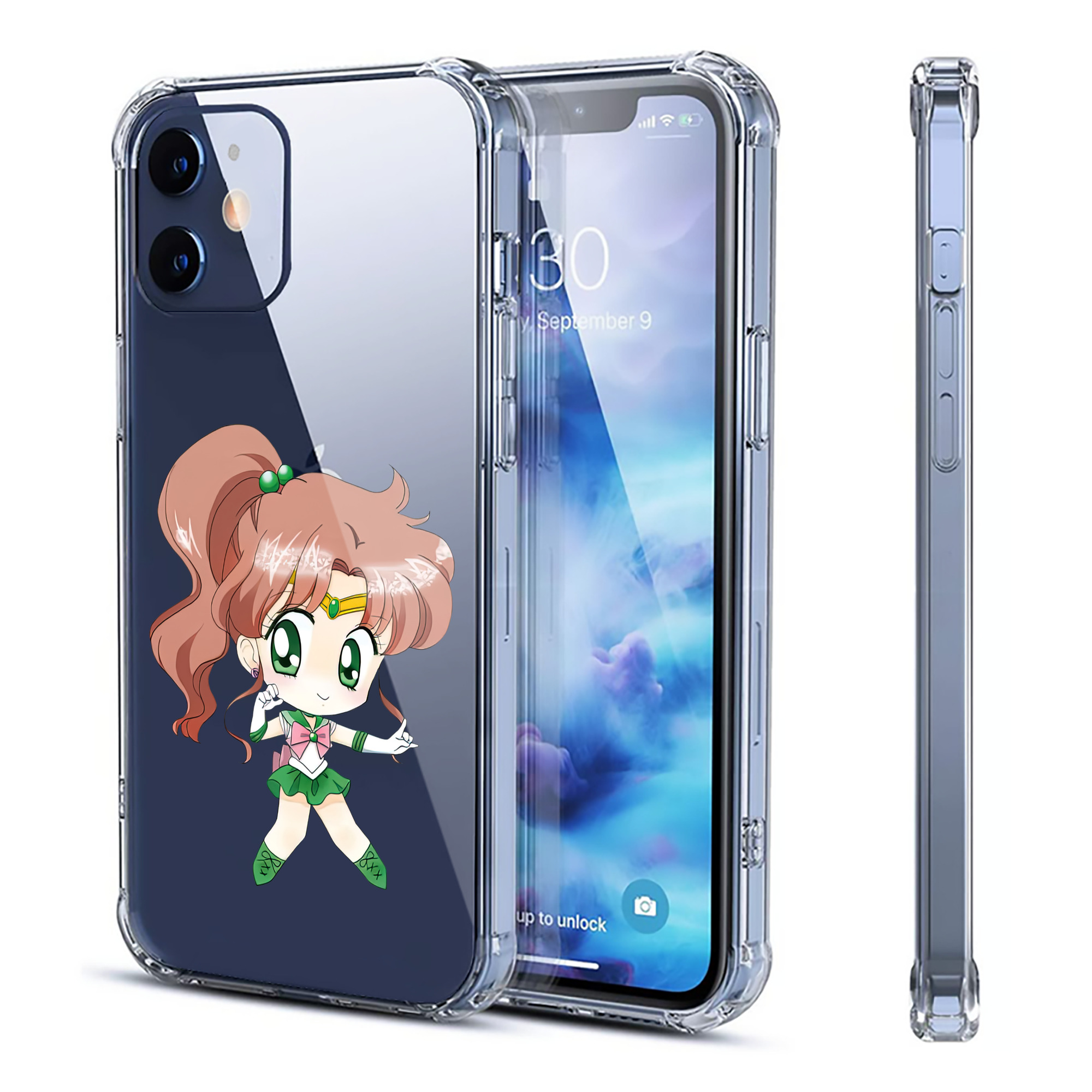 （画像用） 美少女戦士セーラームーン 木野 まこと きの まこと Sailor Moon Kino Makoto （セーラージュピター；Sailor Jupiter） 【iPhone 12シリーズ対応】透明スマホケース（クリアソフトケース）